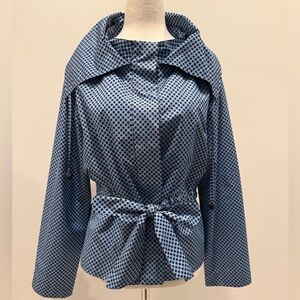 Vintage Carlisle Blue Polka Dot lightweight Jacket excellent condition Size 8